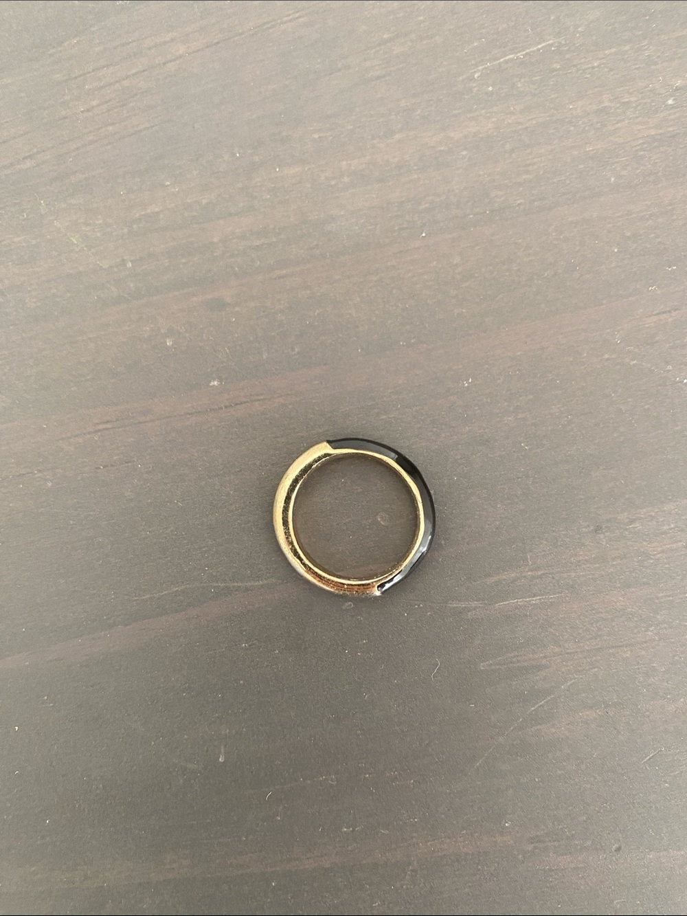 Two-Tone Gold and Black Split Ring